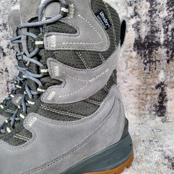 Vasque Women's Pow Pow Waterproof Thinsulate Grey Suede Boots Size 8 - Picture 5 of 13